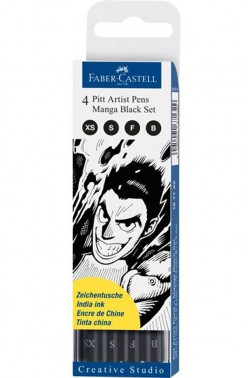 Faber Castell Pitt Pens: Artist Pitt Pen Manga Black Set