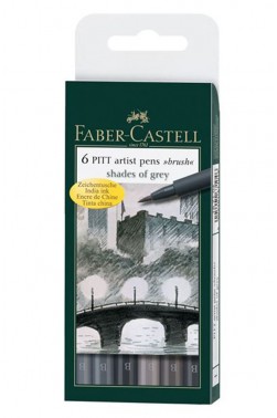 Faber Castell Pitt Pens: Artist Pitt Pen Shades of Grey