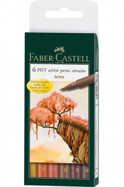 Faber Castell Pitt Pens: Artist Pitt Pen Terra Set