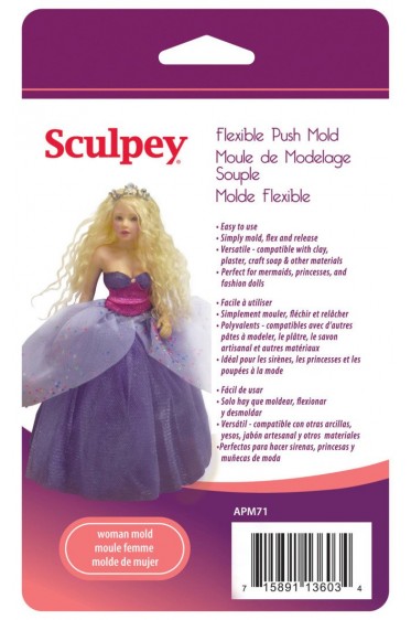 Sculpey Flexible Push Mold Woman Doll set