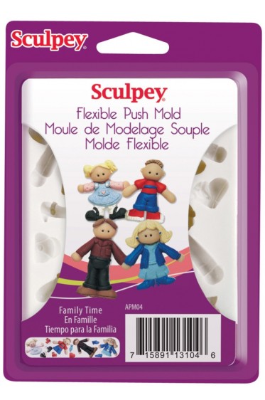 Sculpey Flexible Push Mold Family Time set