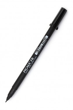 Sakura Pigma Markers: Sakura Pigma Brush Pen Black Fine