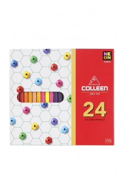 Colleen Colored Pencil: Colleen Neon Colored Pencil Set 24 Colors Set