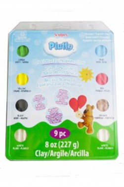 Sculpey Pluffy:  Primary Multi 8pcs Pack 1oz (28g)