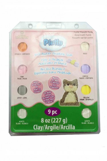 Sculpey Pluffy:  Pastel Multi 8pcs Pack  1oz (28g)