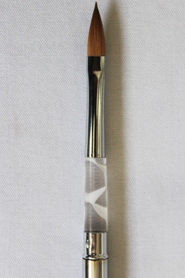 XDT Quality Brush: Kolinsky Travel Brush Triangle Tip 1/4"