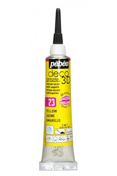 Pebeo Deco 3D Paint : Brilliant Yellow 20ml