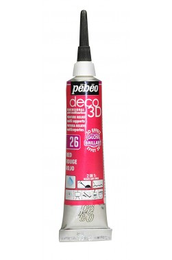 Pebeo Deco 3D Paint : Brilliant Red 20ml
