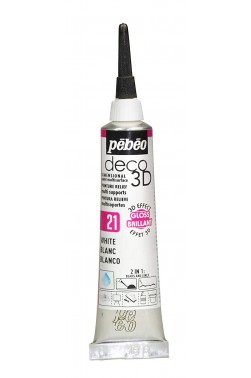 Pebeo Deco 3D Paint : Brilliant White 20ml