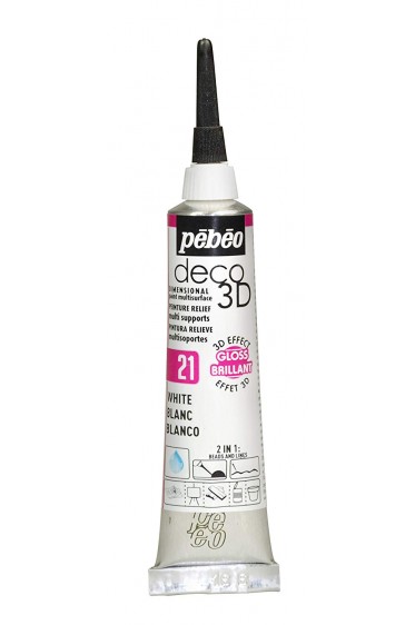 Pebeo Deco 3D Paint : Brilliant White 20ml