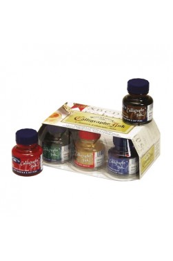 Winsor & Newton Calligraphy Ink:  6pcs Assorted Set