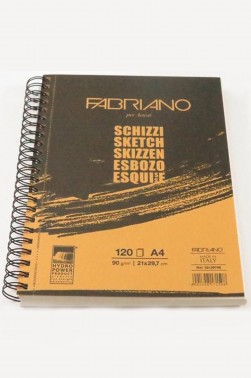 Fabriano Schizzi Spiral Bound A4 90gsm 120sheets PAD