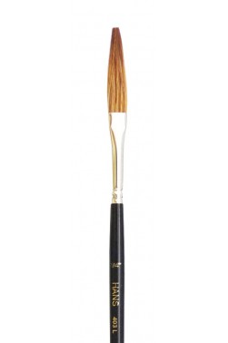 Hans Brush: 403L Camel Hair Flat Rigger 1/4"