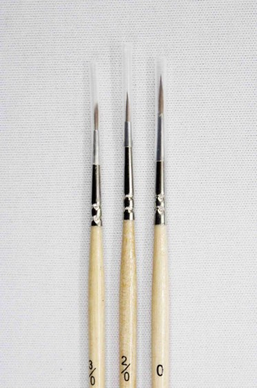 Berkeley Brush: 888WLF Kolinsky Pointed Round 3pcs Set