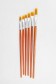Berkeley Brush: Flat Orange Nylon Brush  6pcs Set