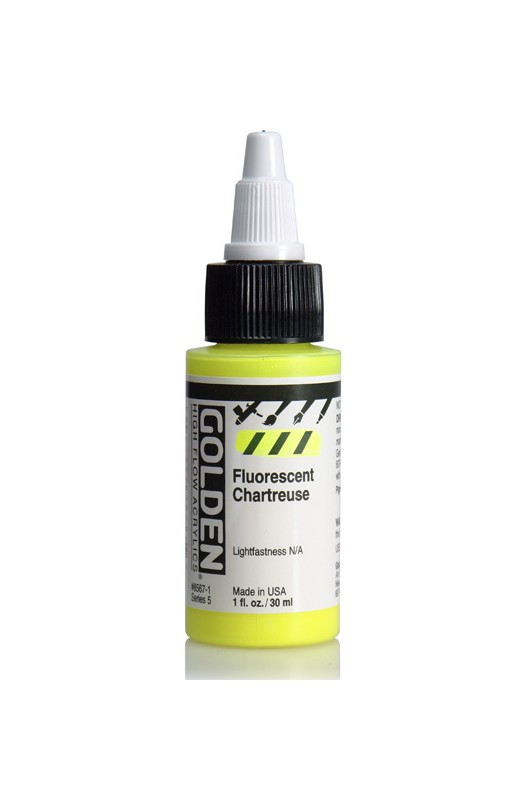 Encre Acrylique Golden High Flow 119ml - Fluorescent Chartreuse, Référence 21954A
