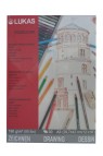 Lukas Drawing Dusseldorf A3 190gsm 30 sheets PAD +1 Free Derivan Ergopro Marker(random color)