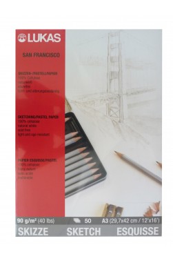 Lukas Artist Paper: Sketch Pad San Francisco A3 190 gsm 50 Sheets