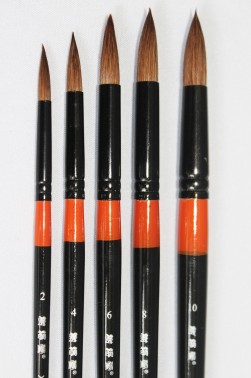 XDT Quality Brush: 950 Kolinsky Pointed Round Set 5's