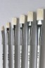 XDT Quality Brush:  836 Fine White Soft Bristle Flat Set 6's