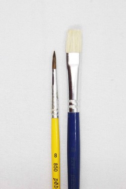 Pebeo Artist Brush: Round & Flat 2pcs Set