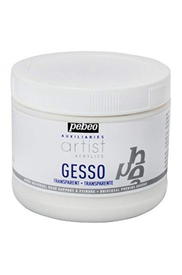 Pebeo Acrylic Medium:  Transparent White Gesso 500ml