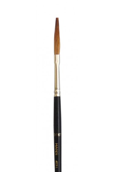 Hans Brush: 403L Camel Hair Flat Rigger 3/16"