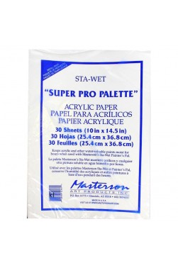 Painting Pallete for Gouache & Watercolor: Masterson Sta-Wet Super Pro Palette Acrylic Paper Refill
