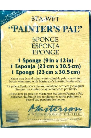 Painting Pallete for Gouache & Watercolor: Masterson Sta-Wet Painters Palette Acrylic Sponge Refill