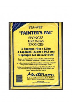 Painting Pallete for Gouache & Watercolor: Masterson Sta-Wet Painters Palette Acrylic Sponge Refill 3pcs