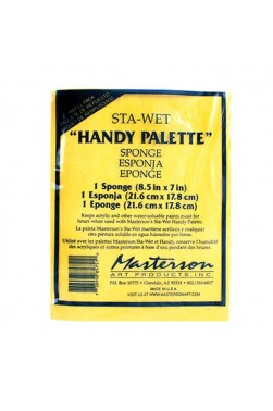 Painting Pallete for Gouache & Watercolor: Masterson Sta-Wet Handy Palette Acrylic Sponge Refill