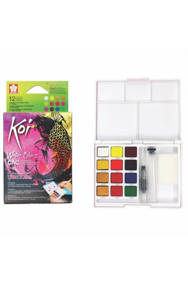 Sakura Koi Watercolor Metallic & Florescent Colors Set 12pcs