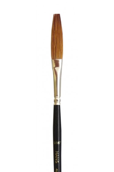 Hans Brush: 403L Camel Hair Flat Rigger 5/16"