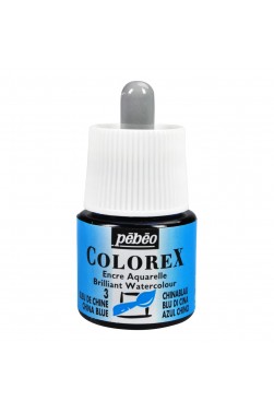 Pebeo Colorex Brilliant Watercolor Ink : China Blue 45ml
