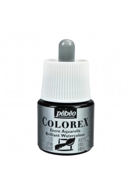 Pebeo Colorex Brilliant Watercolor Ink : Ivory Black 45ml