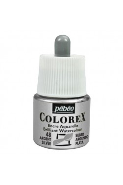 Pebeo Colorex Brilliant Watercolor Ink : Silver 45ml