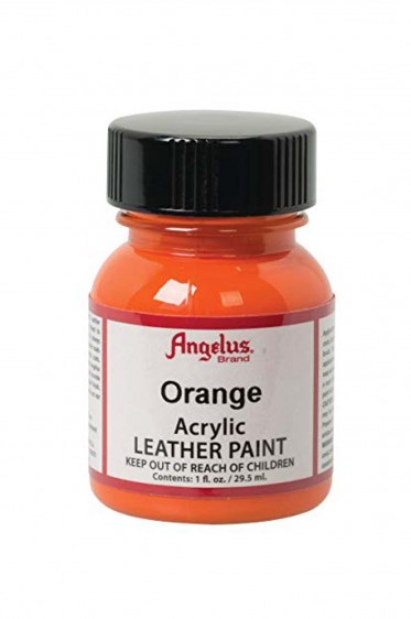 Angelus Acrylic Leather Paint: Orange 1oz
