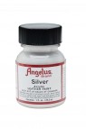 Angelus Acrylic Leather Paint: Silver 1oz