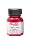 Angelus Acrylic Leather Paint: Scarlet Red 1oz