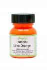 Angelus Acrylic Leather Paint: Neon Lava Orange 1oz