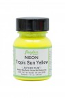 Angelus Acrylic Leather Paint: Neon Tropic Sun Yellow 1oz