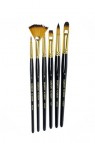 Derwent Taklon Brush  6pcs Set  (Short Handle)