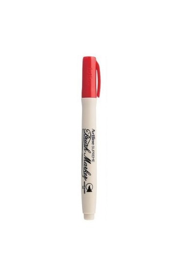 Artline Brush Marker: Red