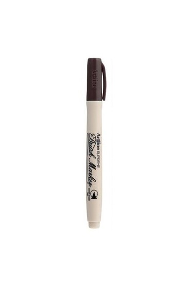 Artline Brush Marker: Dark Brown