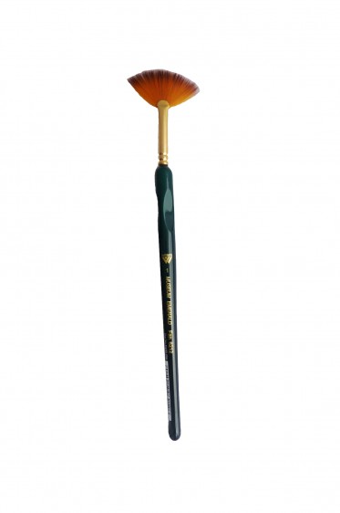 Weber Museum Emerald Brush: Golden Taklon Fan 1