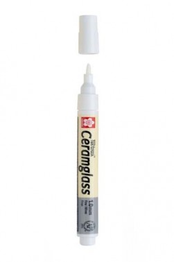 Sakura Pen-Touch Ceramglass: White 1.0 mm