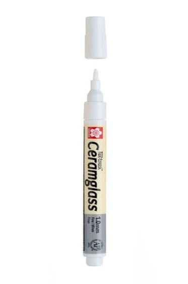 Sakura Pen-Touch Ceramglass: White 1.0 mm