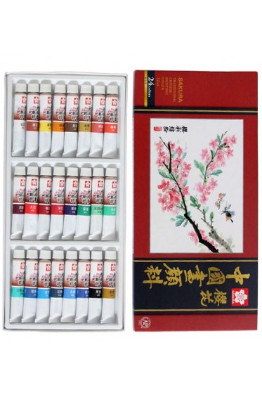 Sakura Tradional Chinese Painting 24 Colors 12ml