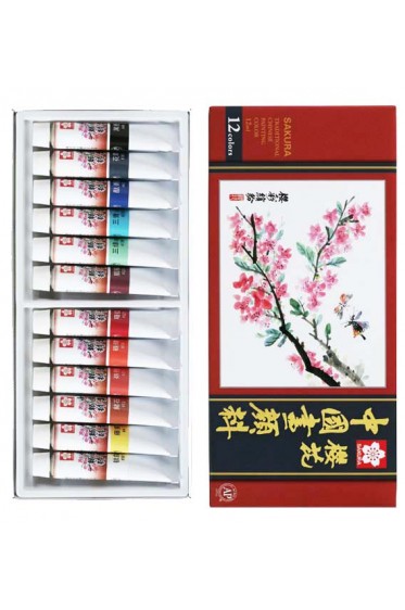 Sakura Tradional Chinese Painting 12 Colors 12ml