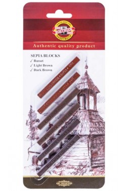 Koh-I-Noor Sepia Blocks 6 Shades
